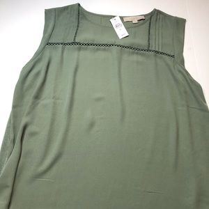 Loft sleeveless top - olive color